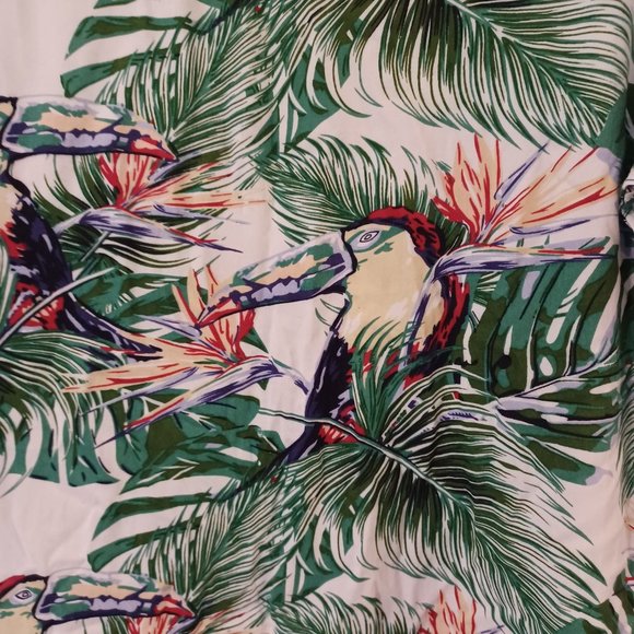A.M. London Shirt Men Large Tropical VISCOSE Resort Sustainable Made In … - Picture 4 of 5